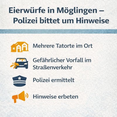 Eierwürfe in Möglingen: Polizei ermittelt nach mehreren Vorfällen
